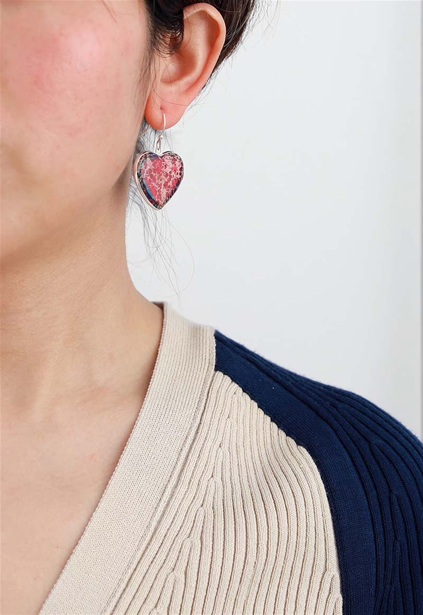 WXKAGF Orecchini da Donna a Forma di Cuore Orecchini Pendenti per Adolescenti Gioielli Bijoux