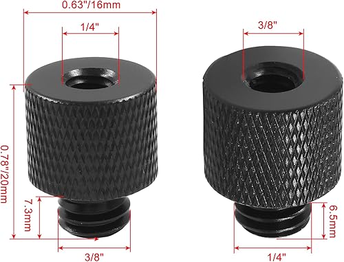 Miniatura 4 de Cionyce Paquete de 8 adaptadores de tornillo de cámara de 14 macho a 38 hembra y adaptador macho de 38 pulgadas a hembra de 14 pulgadas adaptador de