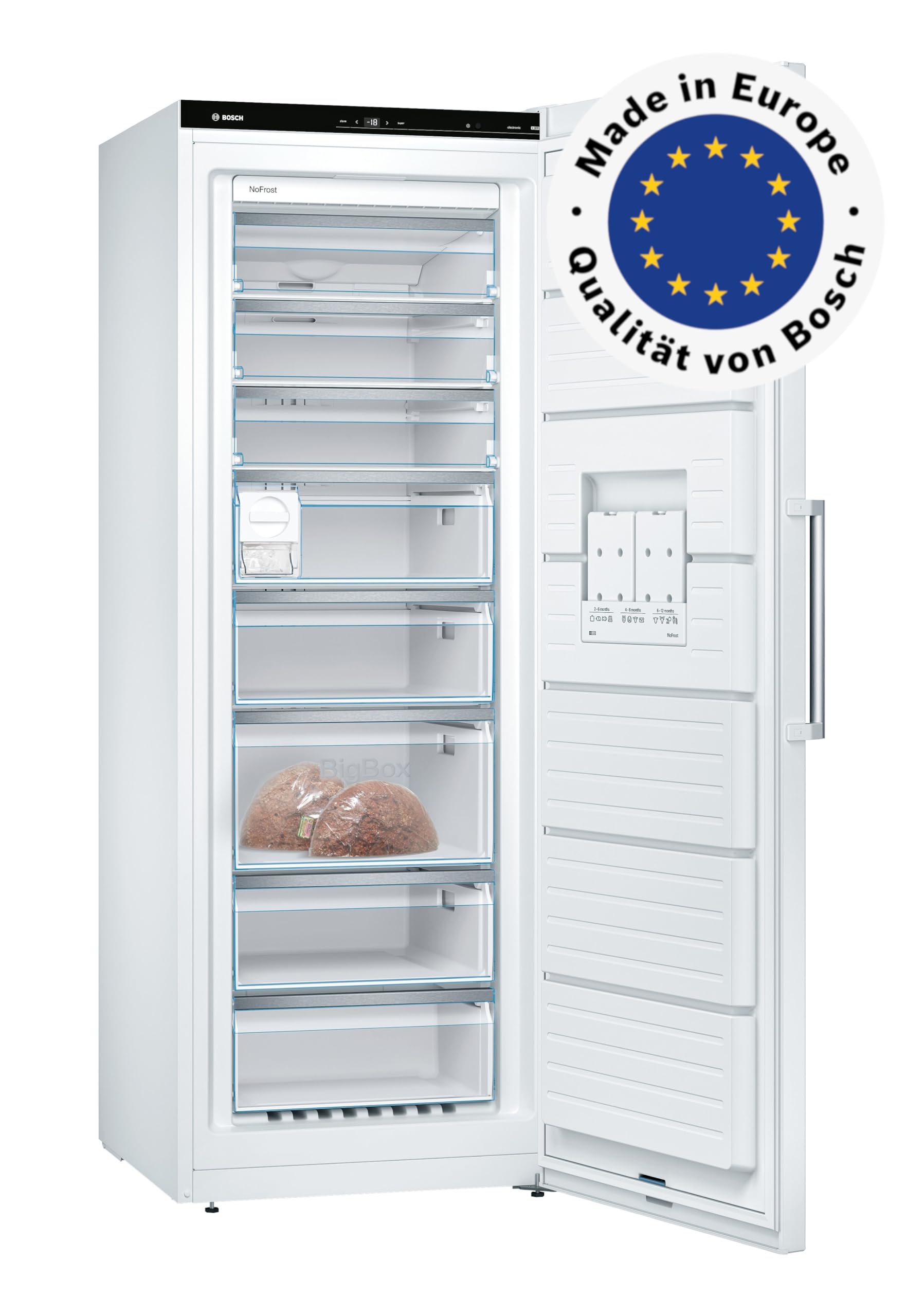 Bosch GSN58AWCV Series 6 XXL Freezer, 191 x 70 cm Extra Wide, 365 L