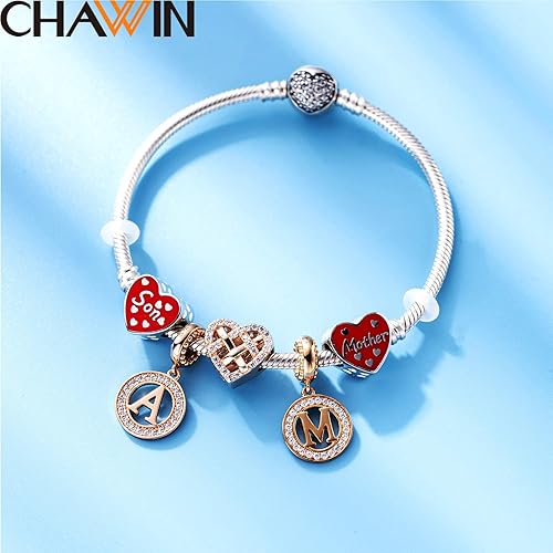 Miniatura 4 de Abalorio de letra inicial de la A a la Z, dije del alfabeto, oro rosa, auténticos dijes de plata de ley 925 para pulseras Pandora, collar, dije