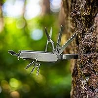 Vista 3 de Cuchillo de bolsillo EDC multiherramienta de acero inoxidable con bolsa de transporte