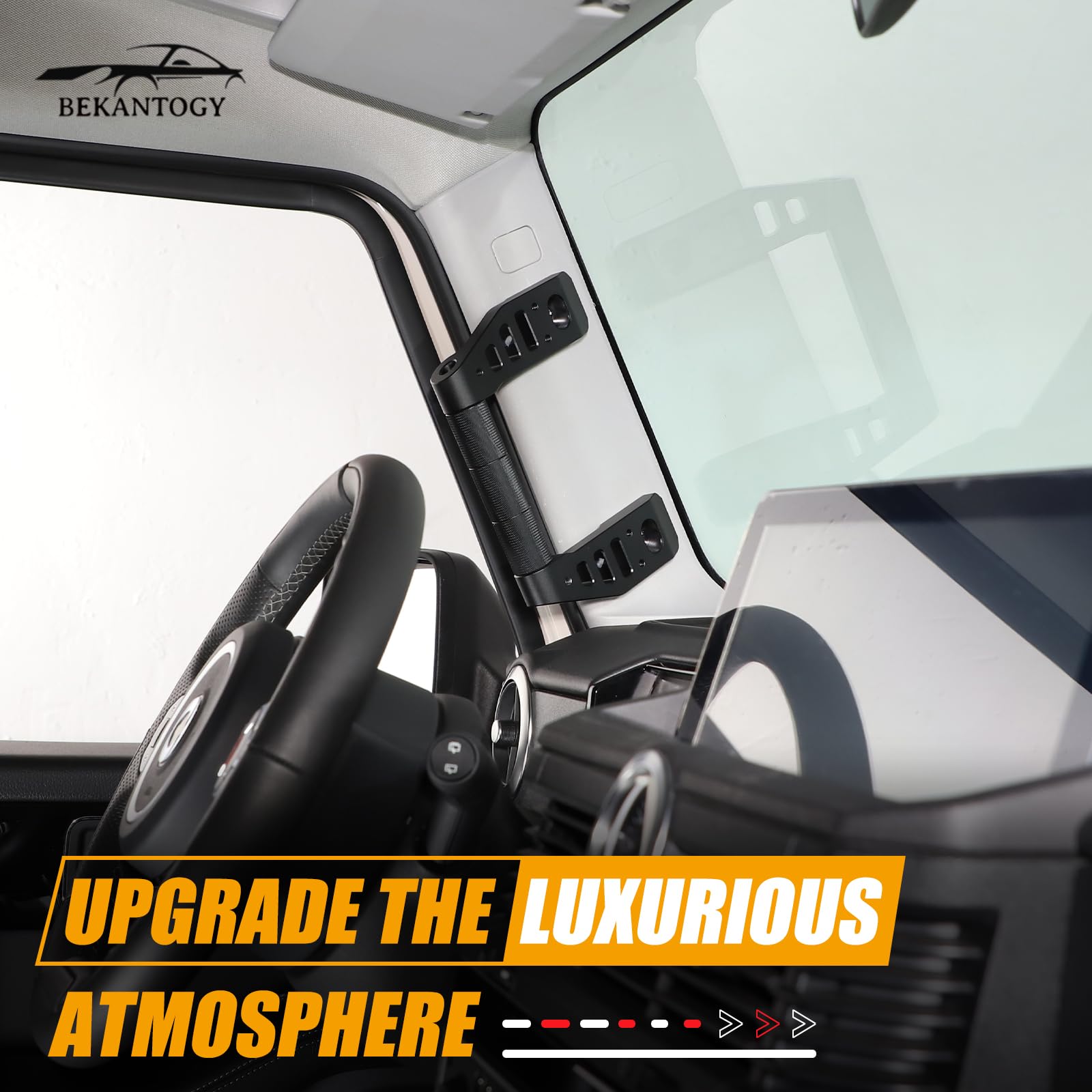 Car A-Pillar Grab Handle Grip Kit Compatible with INEOS Grenadier 2022-2024 Aluminum A-Pillar Grip Handle Car Interior Replacement — view 3