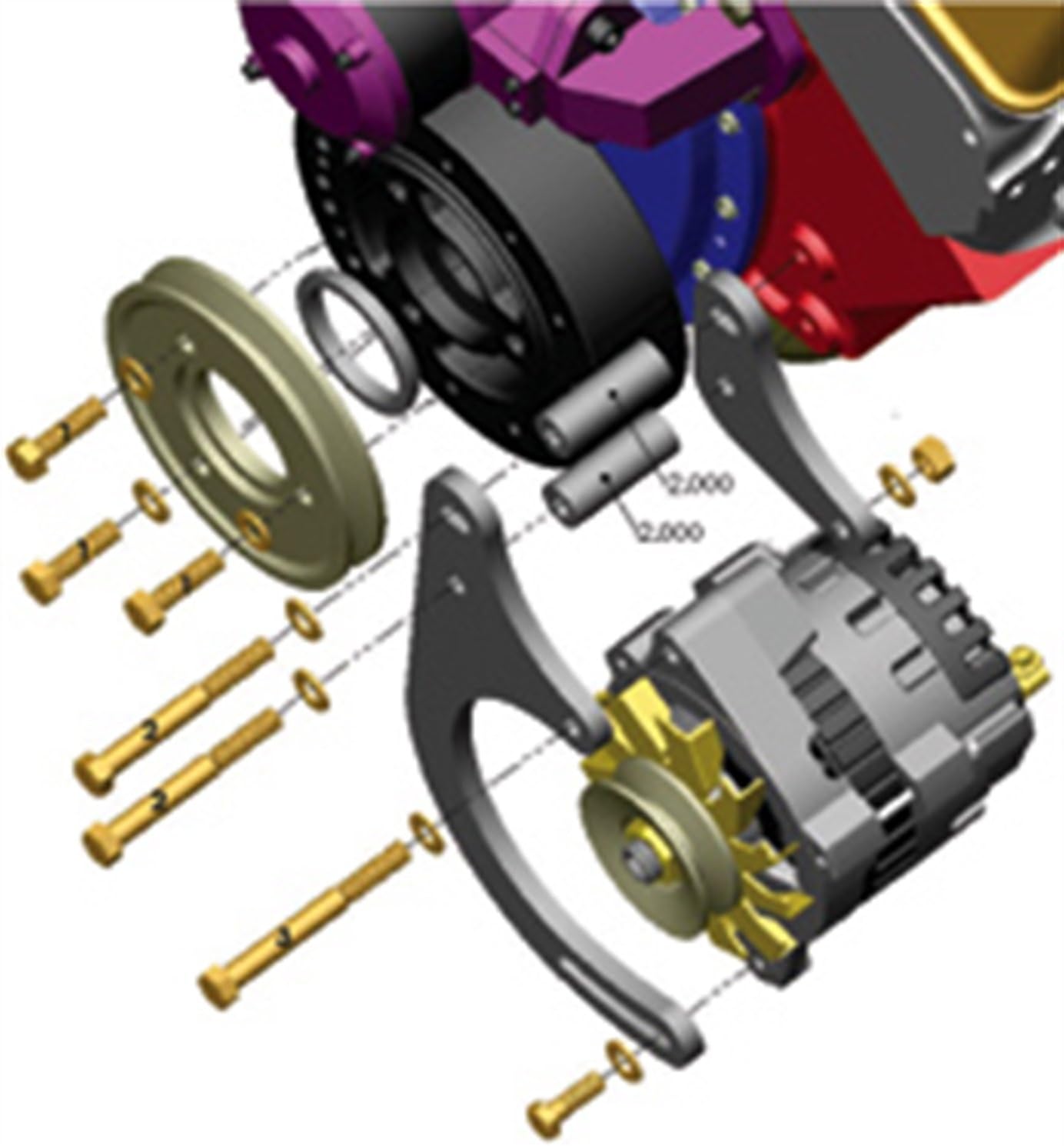Powermaster - Bracket Billet Aluminum Low Mount for 8162 MTG [BBC]