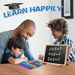 AK-SHIP Table de jeu de multiplication, 12 X 12 Nombres de cartes de multiplication de mathématiques Addition et table de multiplication en un,Soulagement des jouets sensoriels Fidget Toys(1 pièce)