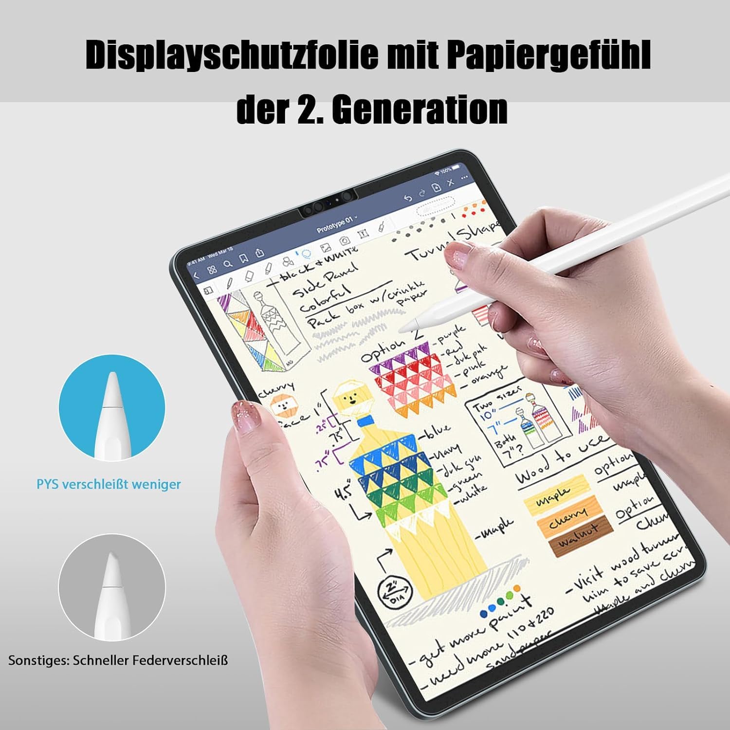 YMXuan Lot De 2 Protecteurs D'écran En Papier Pour IPad Air