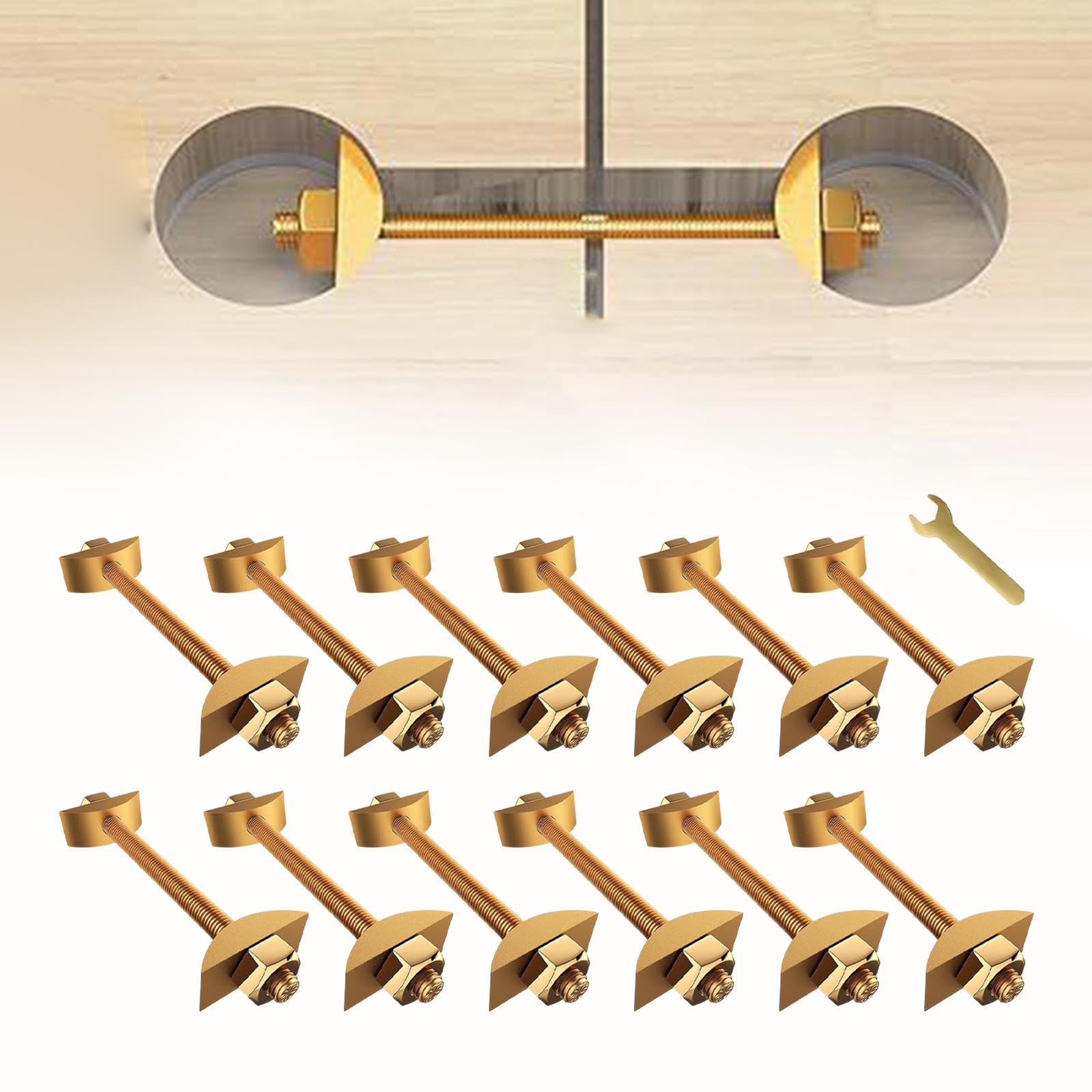 6 Pièces Connecteur de Travail Attache Meuble Facilite l'Installation Raccords d'Assemblage Acier pour Table Blocs Bricolage Maison, 12 Pièces