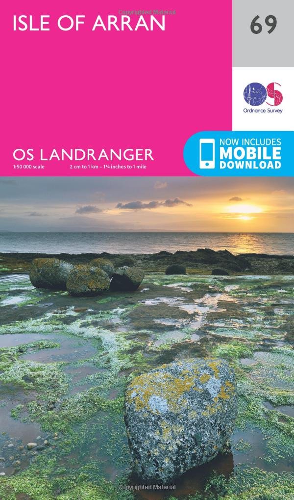 Isle of Arran Map | Holy Island | Ordnance Survey | OS Landranger Map 69 | Scotland | Walks | Cycling | Days Out | Maps | Adventure: 069