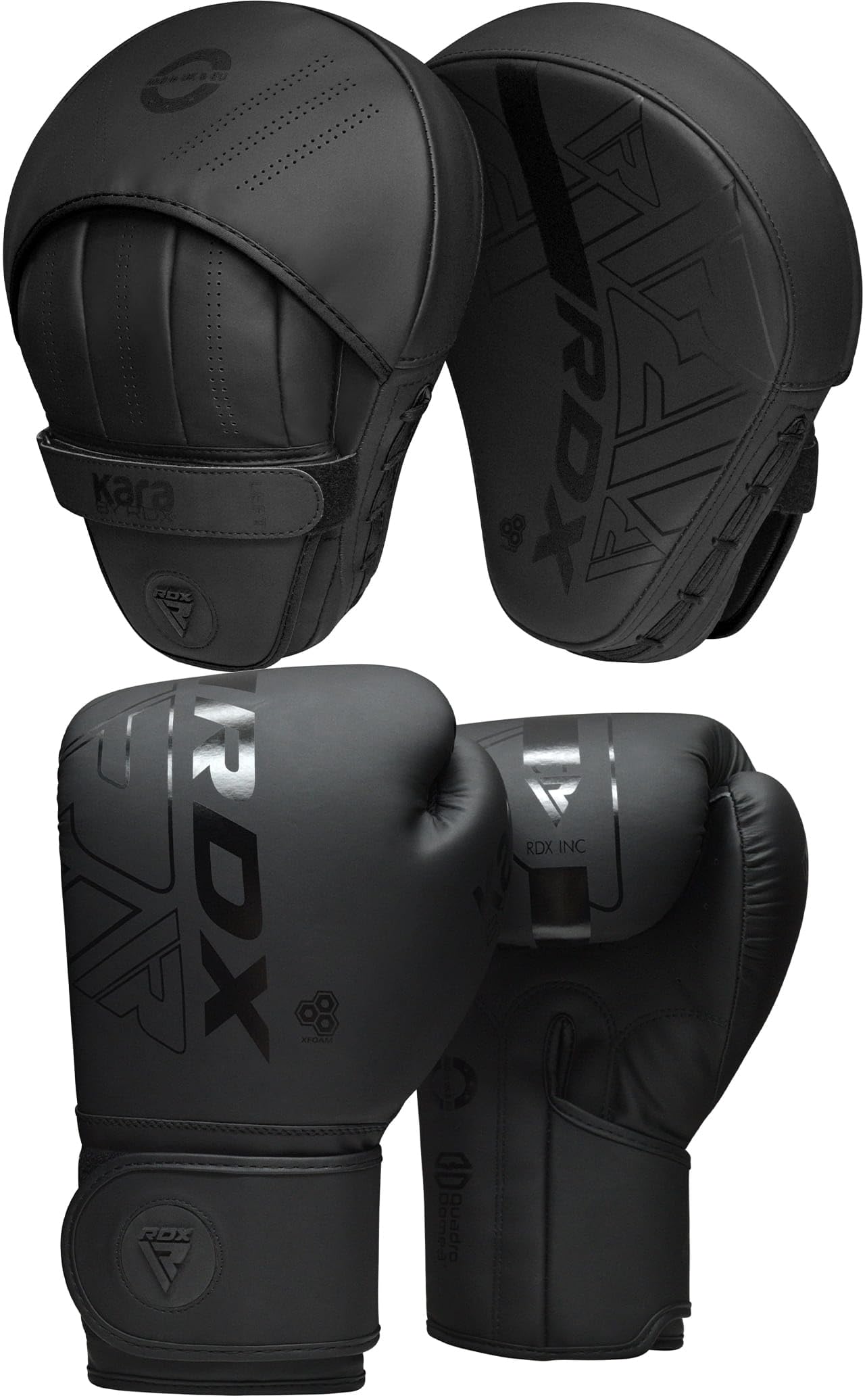 RDX Guantoni da Boxe e Colpitori, Muay Thai Kickboxing Allenamento, MMA Coppia Scudo Sciopero Curvo, Arti Marziali, Pugilato Punzonatura, Pastiglie Sparring Pao Karatè