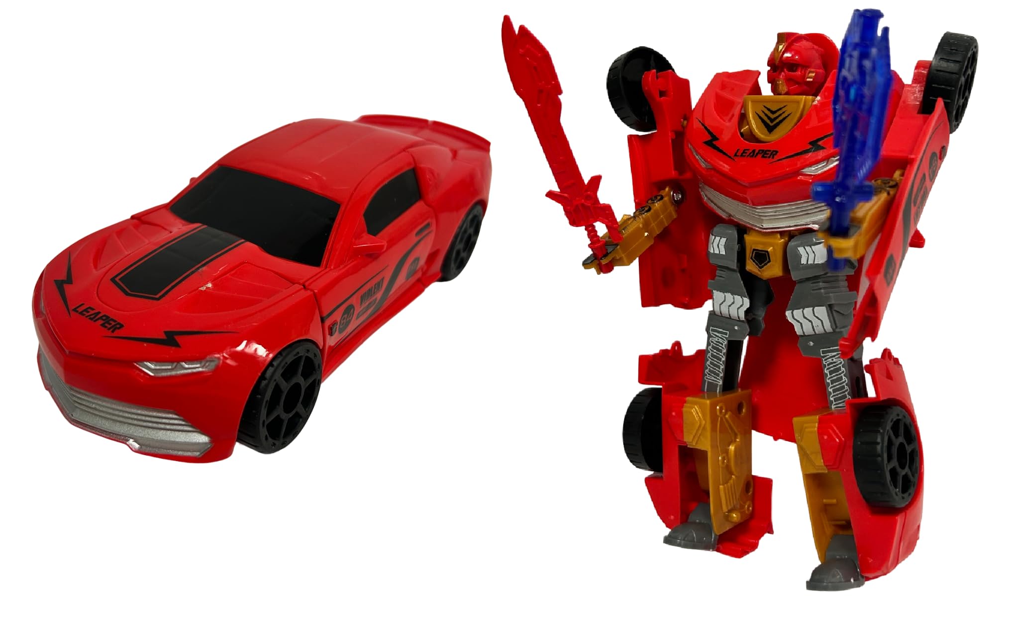 Transformable Robot Car Sports Car Transformable into Robot Car Robot Transformable Robot Toy for Children Robot Transform Bot Mech for Children Assorted Colours Random Colour - Image 2