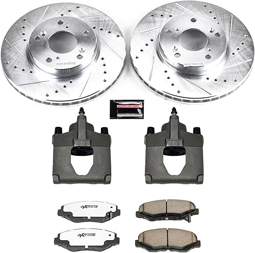 Miniatura 2 de Power Stop KC1043A-26 Kit de freno delantero Z26 Street Warrior Acura Honda para Acura ILX 2014-2015, Honda Accord 2003-2012, Honda CR-Z 2016, Honda