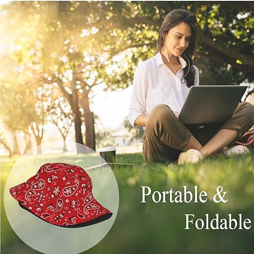 Miniatura 4 de Sombrero de pescador de cachemira turquesa para mujeres y hombres, gorra de pescador de arte de verano, sombreros de sol para pesca, para