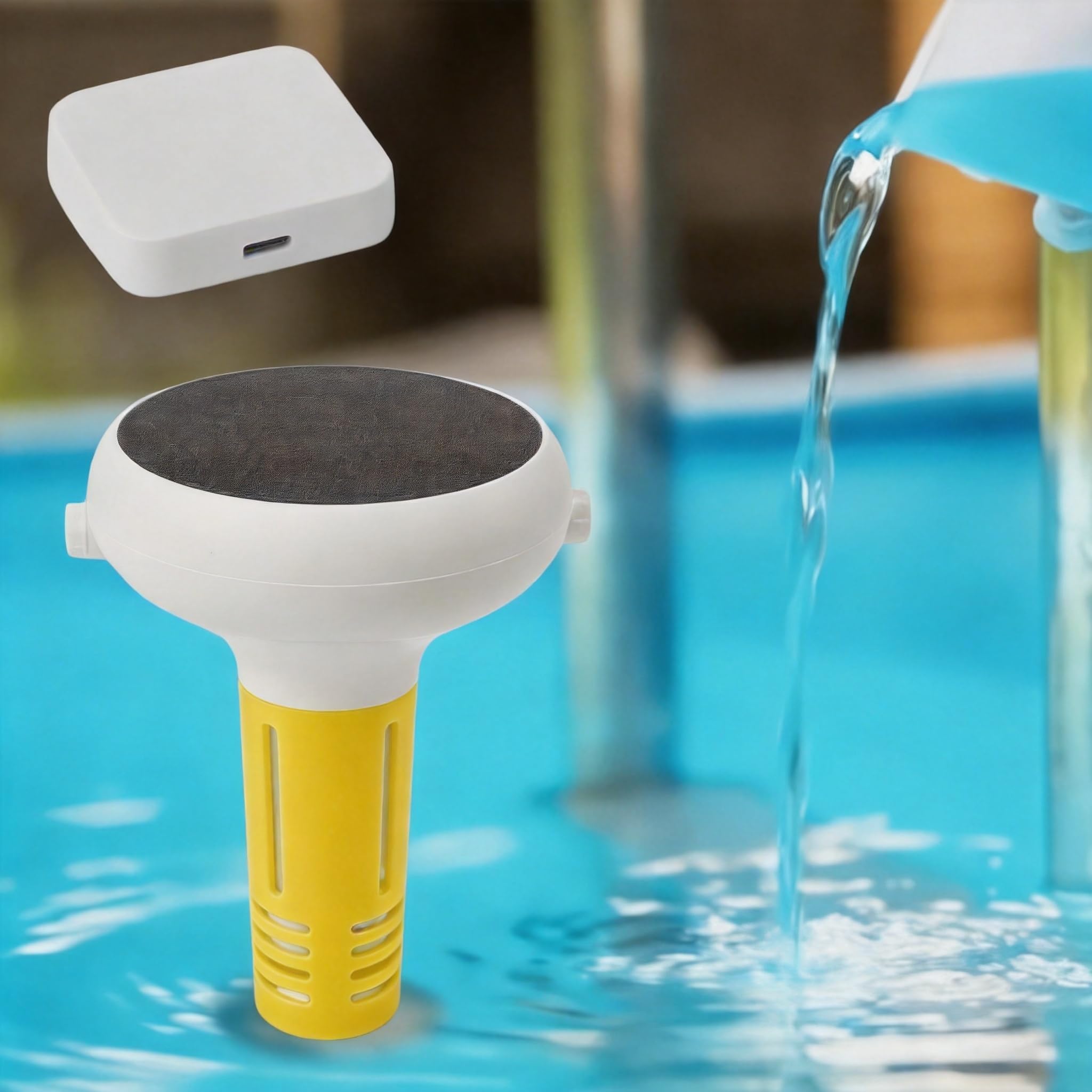 Probador inalámbrico de calidad del agua, sensor solar de salinidad de pH ORP con alertas