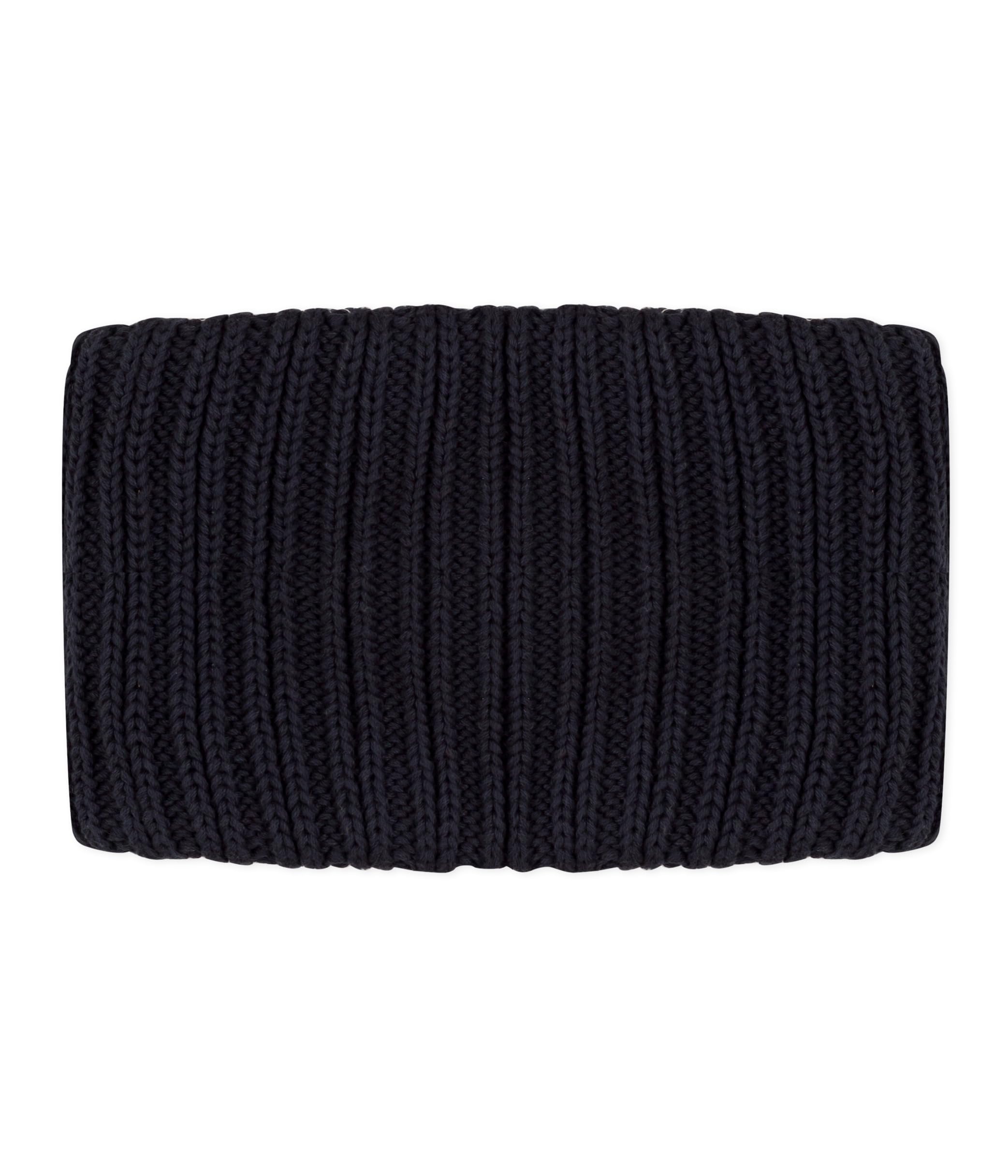 Petit Bateau Snood en Tricot Doublé en Polaire Enfant Garçon-Fille, Bleu Smoking, Taille 2