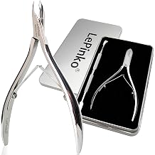 LePinko Salon Quality Cuticle Trimmer with Cuticle Pusher Super Energy Saving Cuticle Cutter Sharp Cuticle Clipper for Manicurist Professional Pedicure Manicure Nail Care Tool 5mm