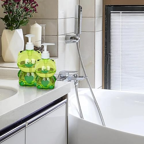 Miniatura 2 de Dispensador de jabón de manos, dispensador de jabón de rana de plástico para niños, botella de desinfectante líquida, dispensador de encimera de