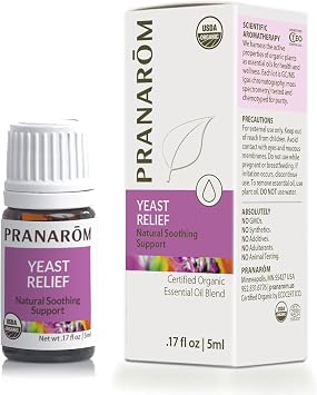 Pranarom - Yeast Relief Wellness Blend 5ml - Aromatherapy with Essential Oils - Certified Organic Ingredients - Pure, Soothing, Cruelty-Free, UV-Protected