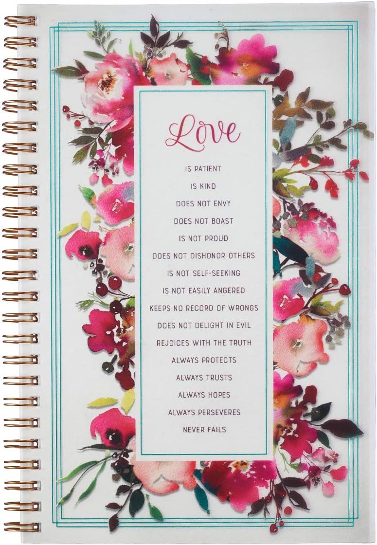 Love Is Inspirational Notebook with Scripture, I Corinthians 13:4-7