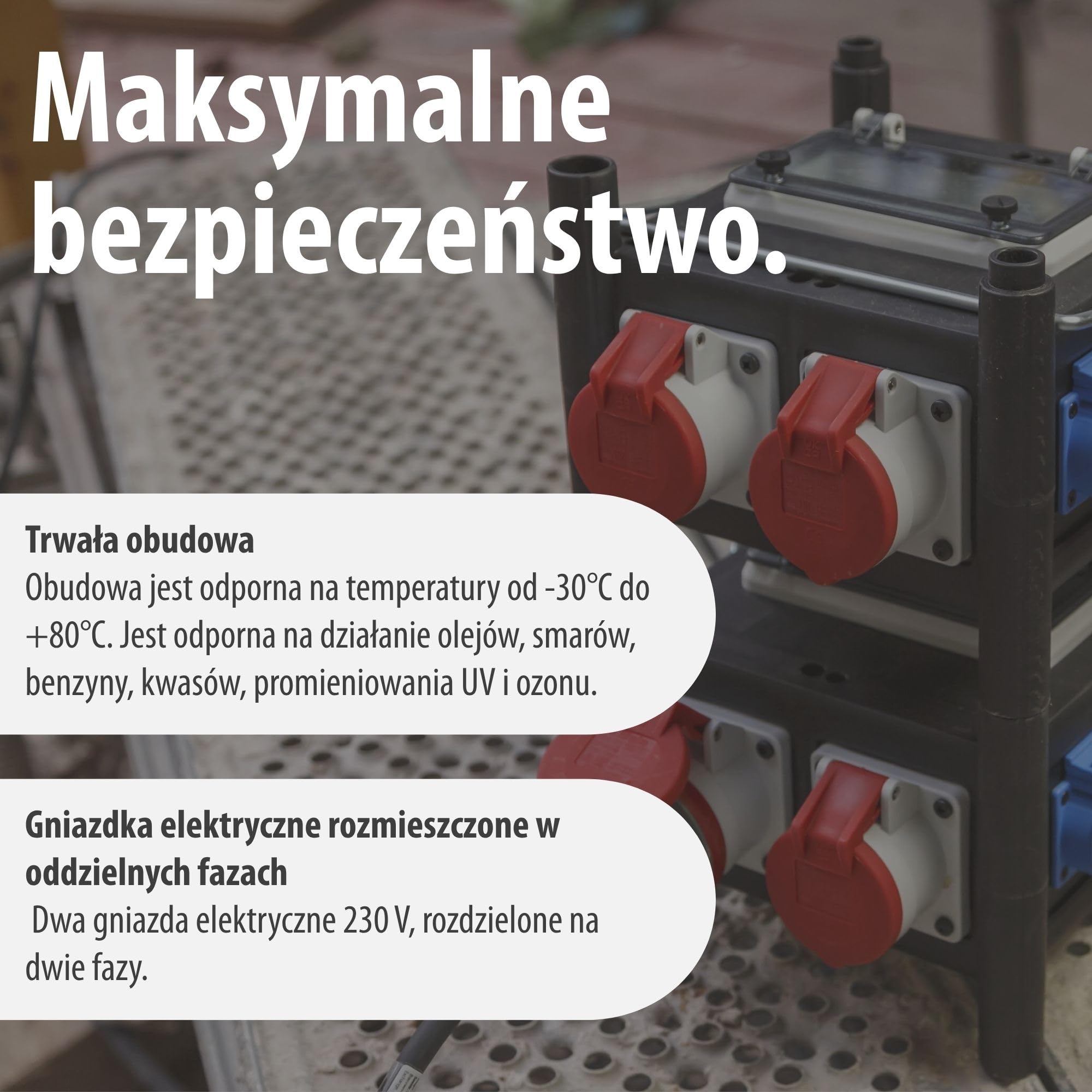 Brennenstuhl kompaktowy gumowy rozdzielacz mocy (kabel 2 m, 2xCEE 400V/16A, 1x CEE 400V/32A, 4x 230V/16A, do stałego użytku na zewnątrz, Made in Germany)