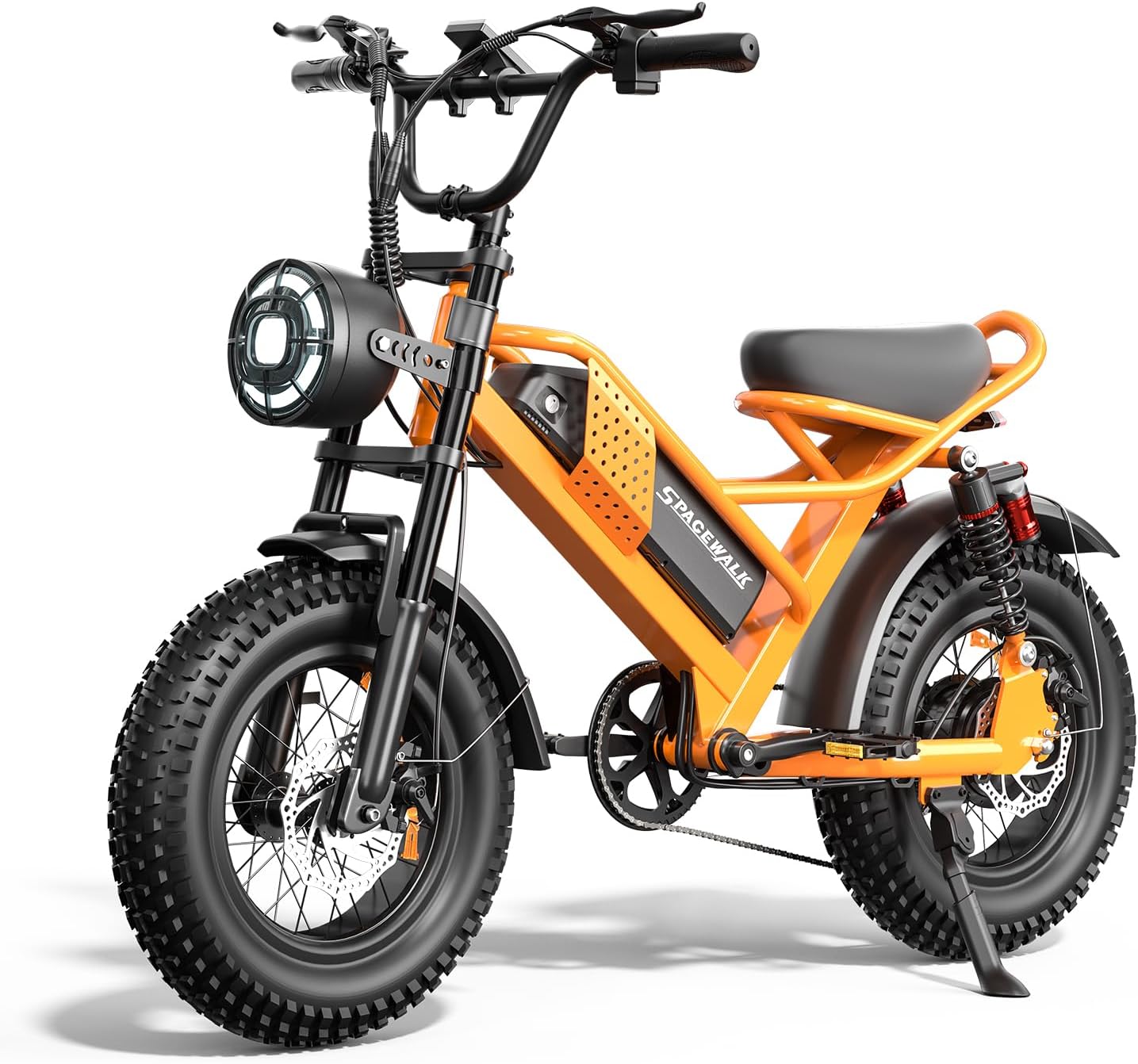Spacewalk Electric Bike M6 / M7 for Teens/Adults,16" / 20" Ebike,1500W Peak Motor,21.7mph / 27.9mph,48V 15Ah Removable Battery,4X Suspension,50 Miles Pure Electric,70 Miles PAS