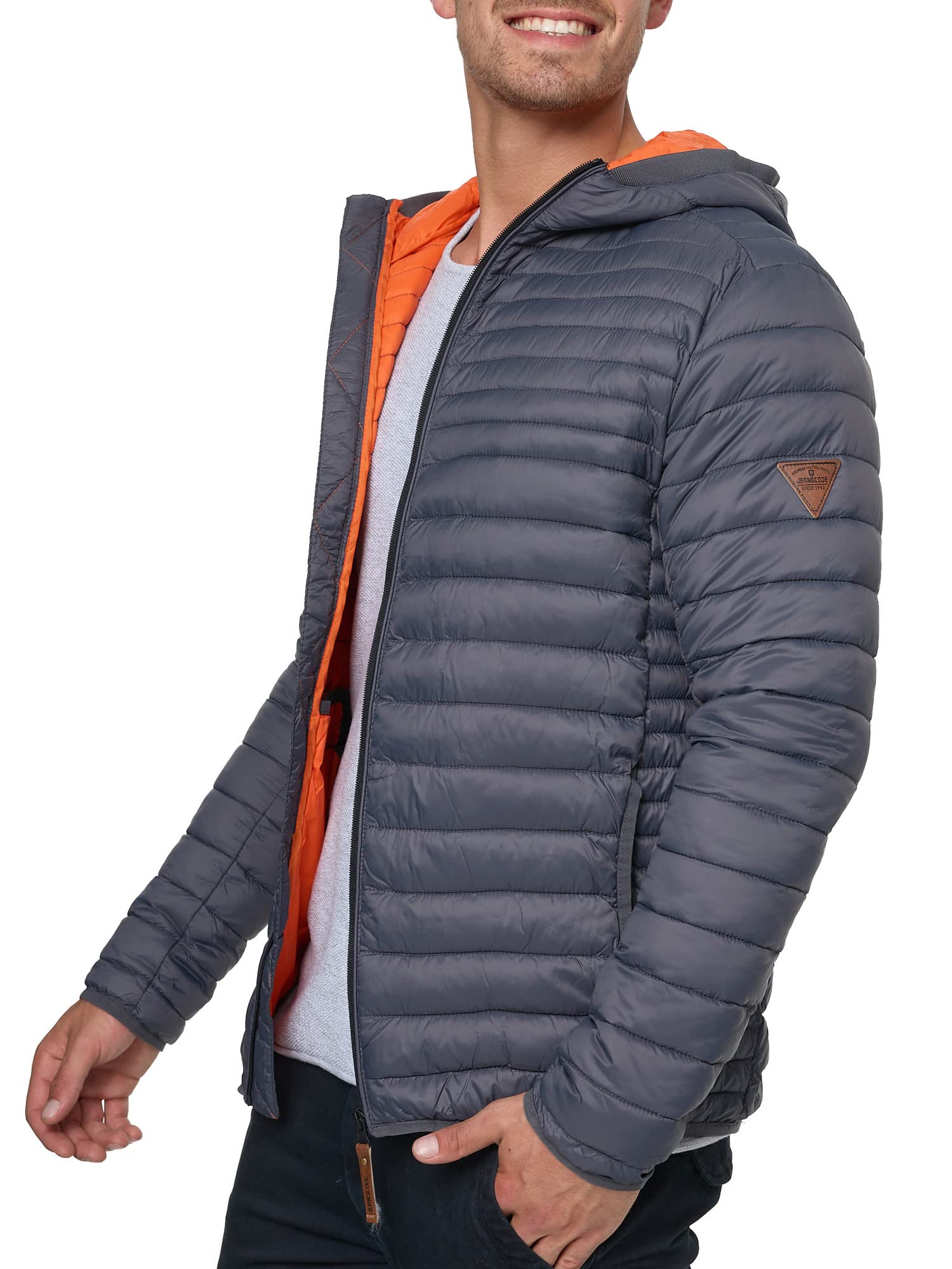 Indicode Herren Bowers Steppjacke Winterjacke Daunenjacken-Optik mit Kapuze