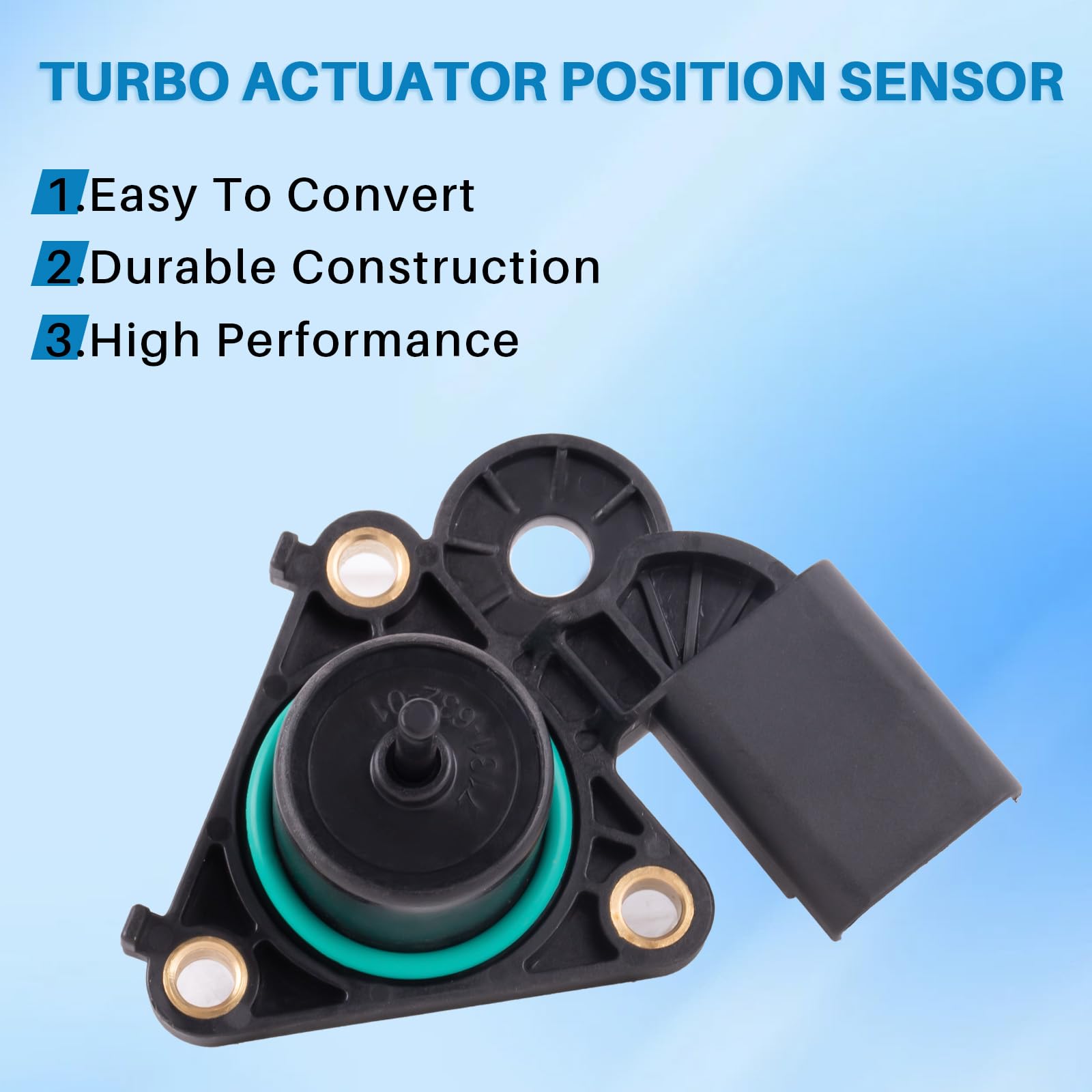Sensor de posición del actuador del turbocompresor, sensor de posición del actuador turbo, motor de actuador de válvula de descarga de turbocompresor compatible con C3 II A51 C4 B7 DS3 207