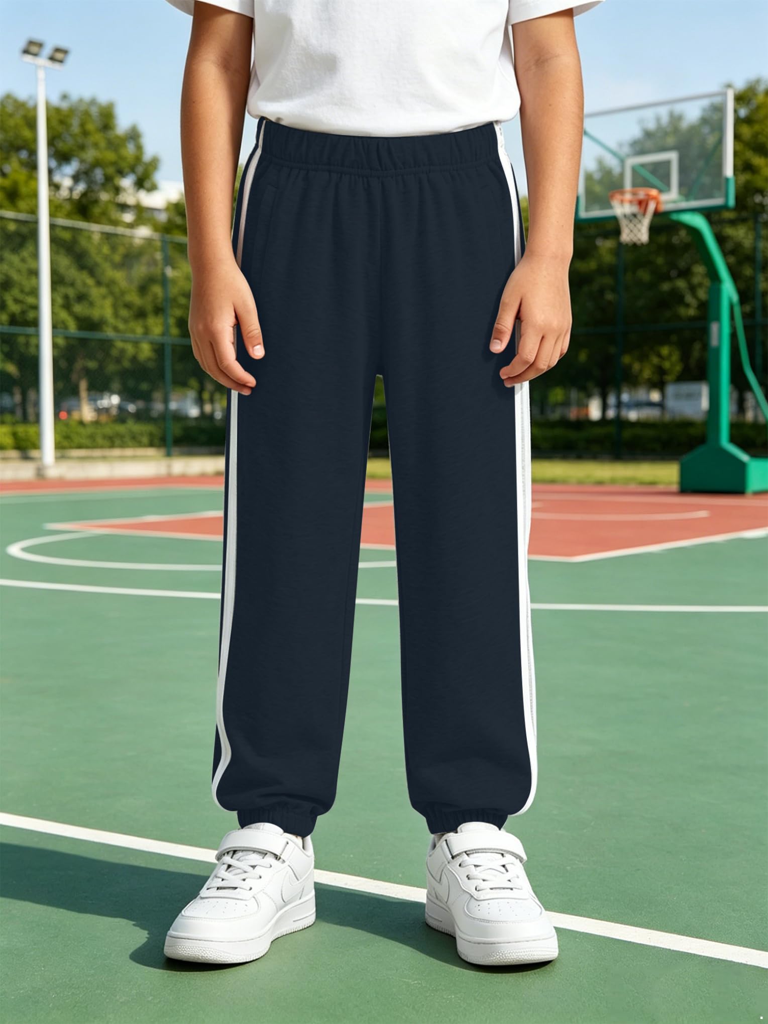 Bambini Pantaloni Jogging Bambino Pantaloni con Tasche Jogger Bambino Corsa Calcio Running Jogging Pants Sweatpants Yk