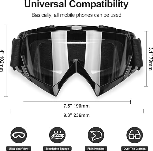 Miniatura 6 de DOT - Casco de motocross todoterreno para motocross, gafas JAGASOL Dirt Dike, gafas de esquí