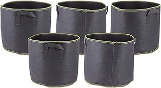 Cabilock 5 peças de sacos para crescimento de plantas, saco para crescimento de flores de vegetais, saco de plantas, saco de plantas, saco de plantas, saco de plantas, vaso para plantas