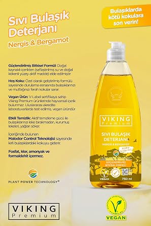 Viking Premium Dish Detergent Nergis-Bergamot 750 ml