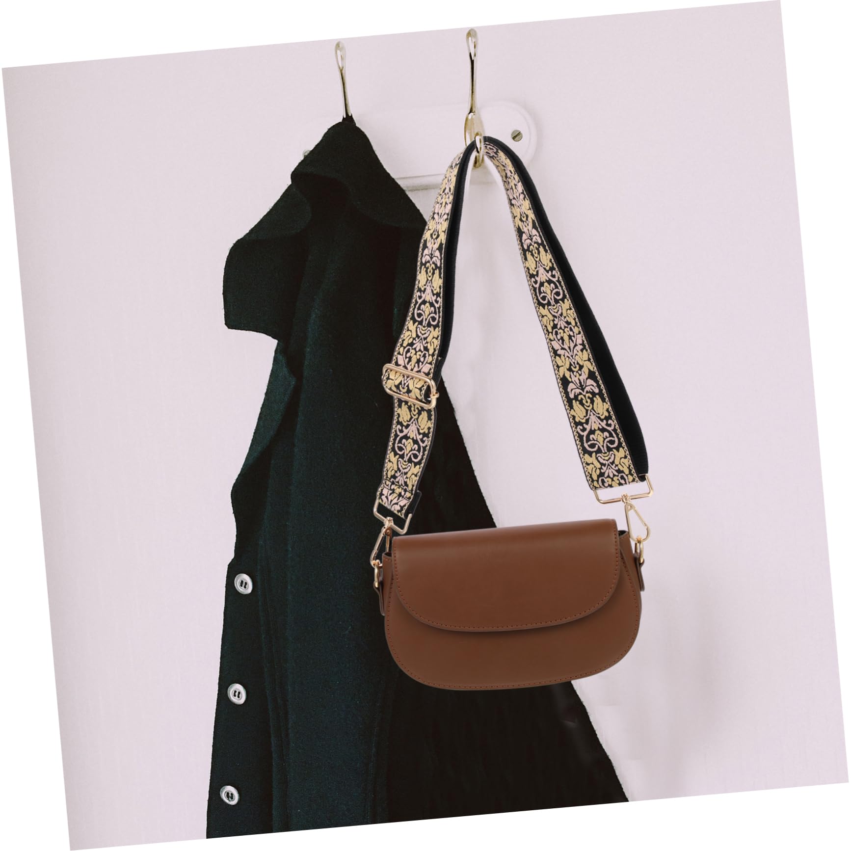 HOMSFOU 2 Stück Verstellbarer Schultergurt für Handtaschen Ethno Design Riemen für Umhängetaschen für Taschen Handtaschen Crossbody Bags Strapazierfähiger Canvas Riemen