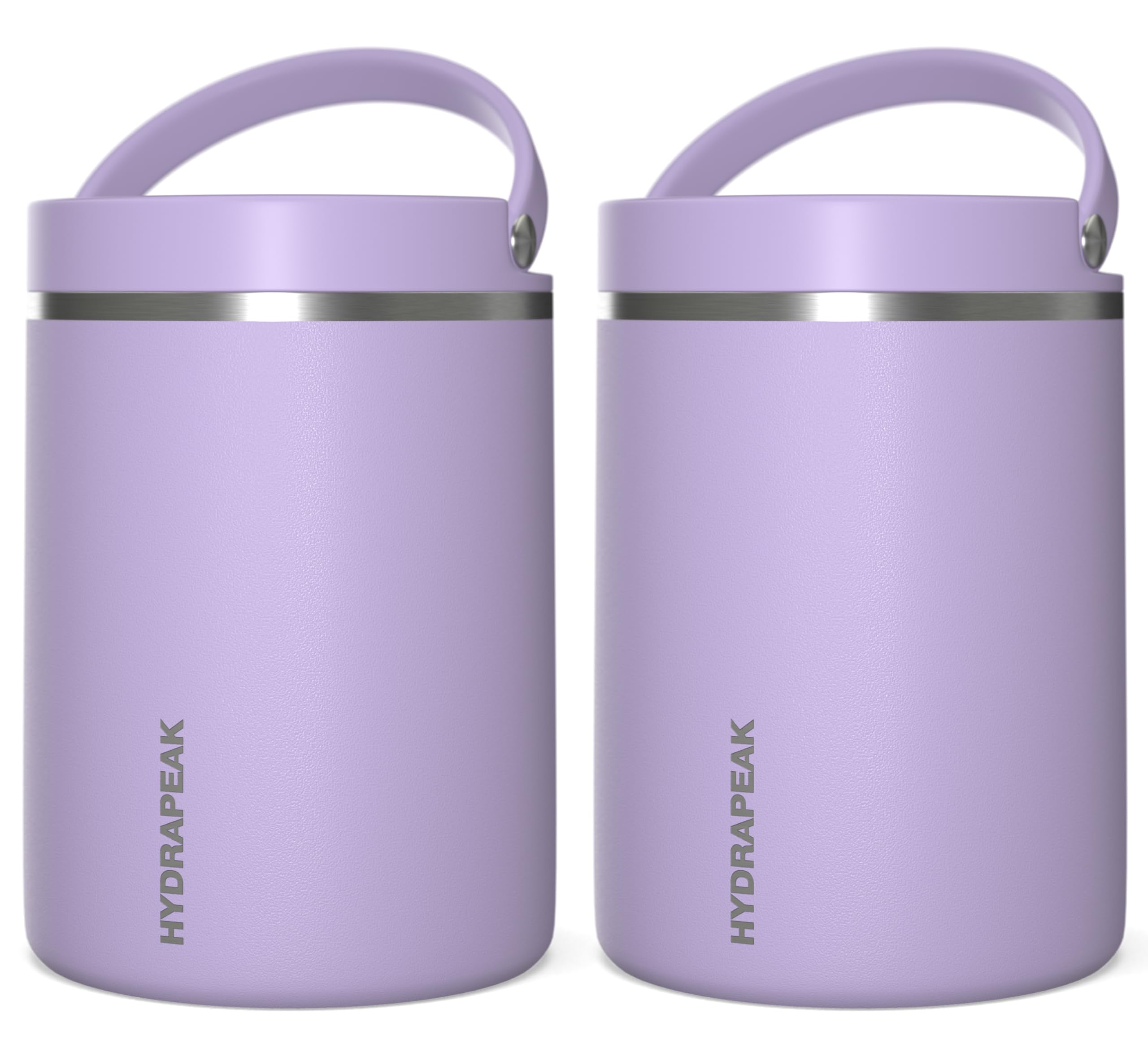 Hydrapeak32oz Food Thermos 2 Pack - Insulated Soup Thermos Keeps Hot for 10 Hours, Cold for 16 Hours, Leak-Proof Thermos Food Containers for Hot Food - Perfect for Everyone (Lavender), HP-Jar-32-2Pk