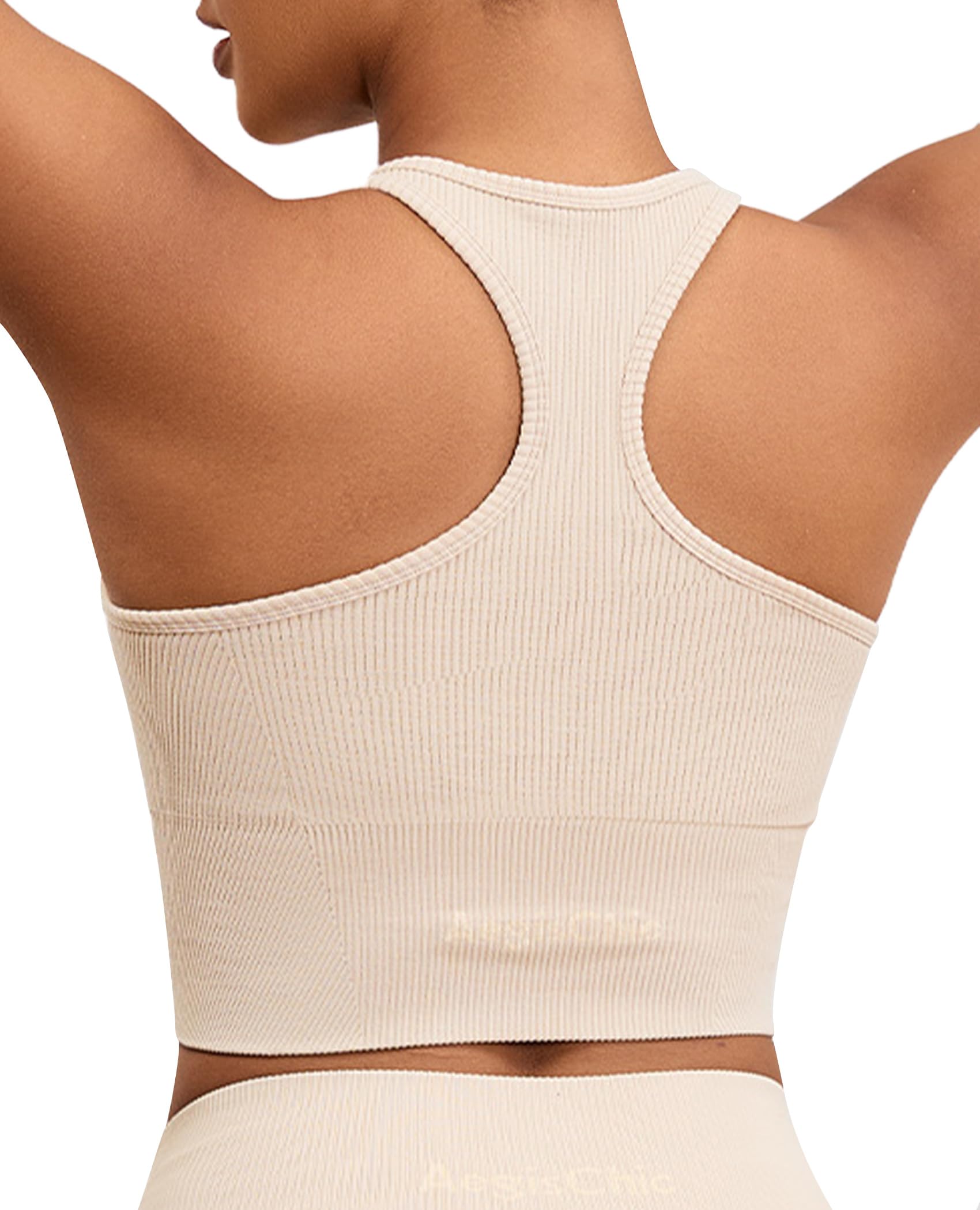 Soutien-gorge de sport de yoga sans couture pour femme avec soutien-gorge dos nageur intégré