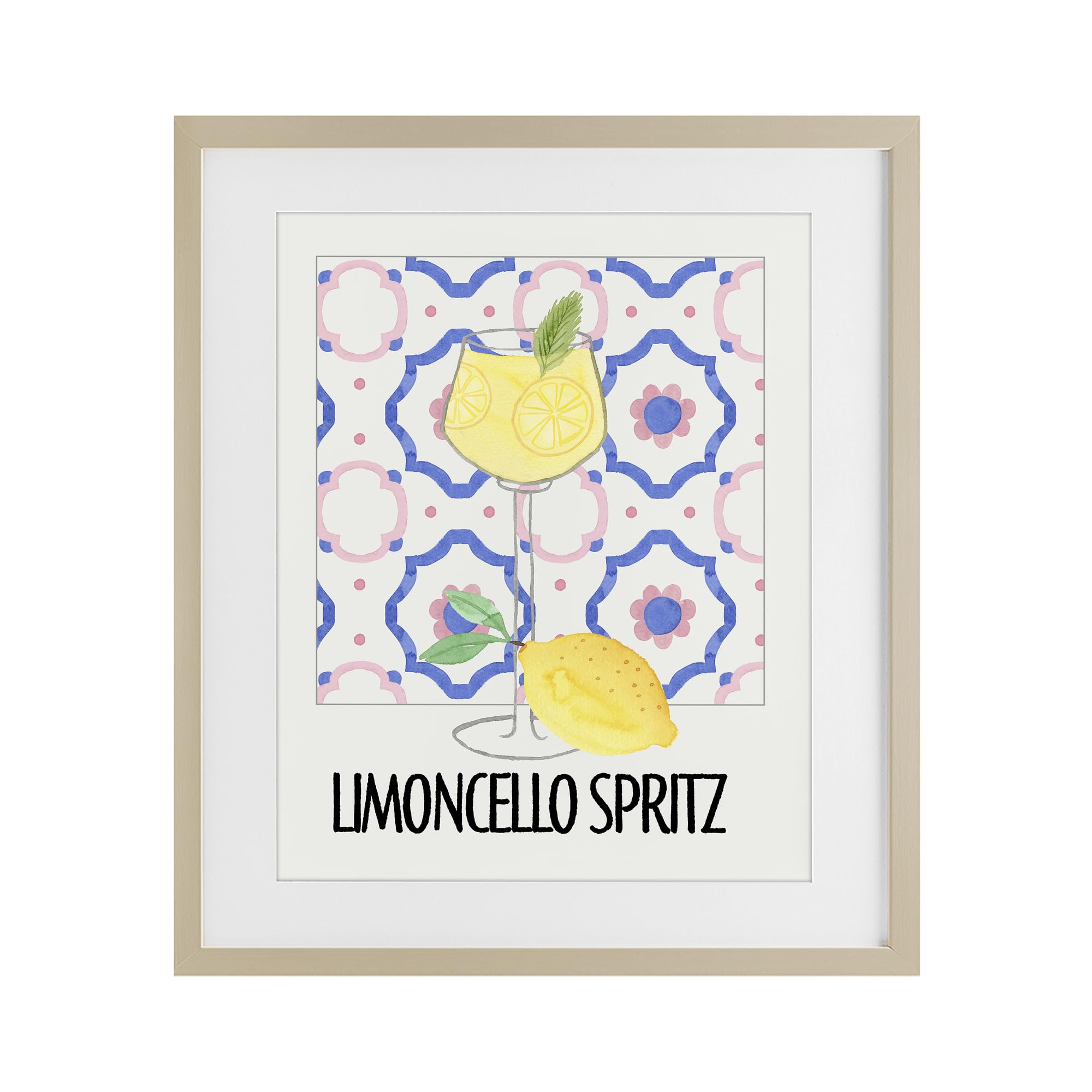 Stupell Industries Harvest Pine (Textured) Italy Spritz Kitchen, 13 X 16 Inch Framed Print Under Glass