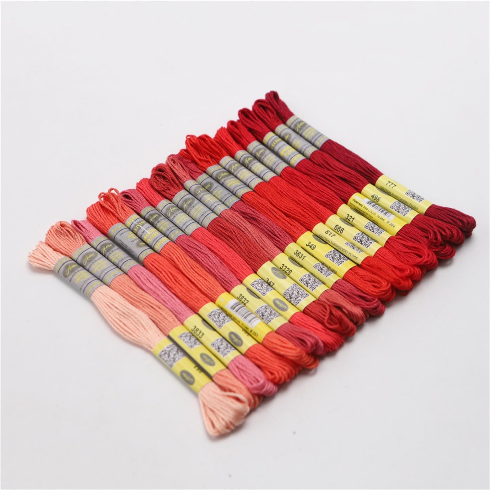 250 verschiedene Langfaser-Baumwoll-Sticktwist-Kreuzstichgarne, 8 m für Armbänder Knüpfen