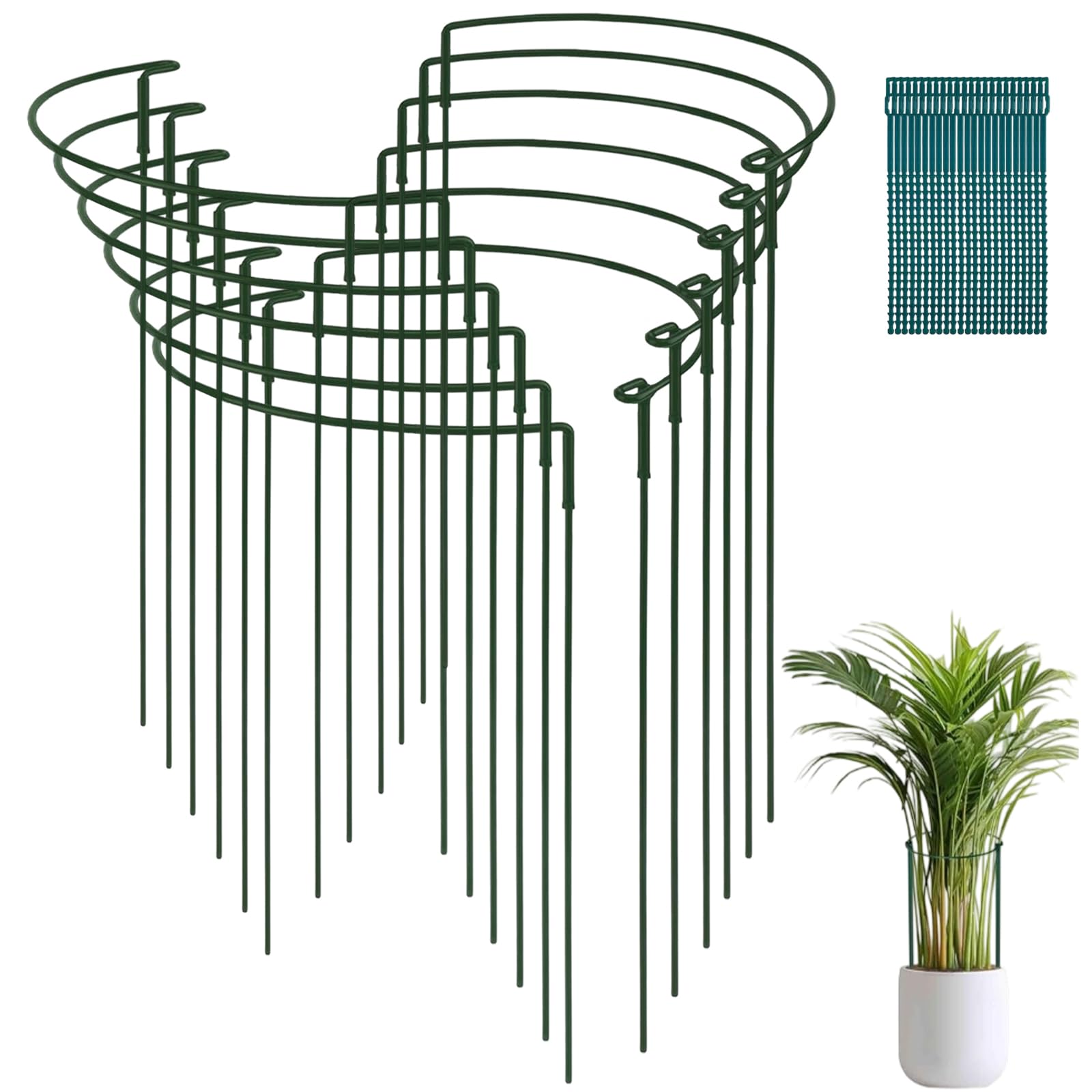 Plant Support Stakes for Garden, 12pcs 7.8x13.8' Plant Supports for Outdoor