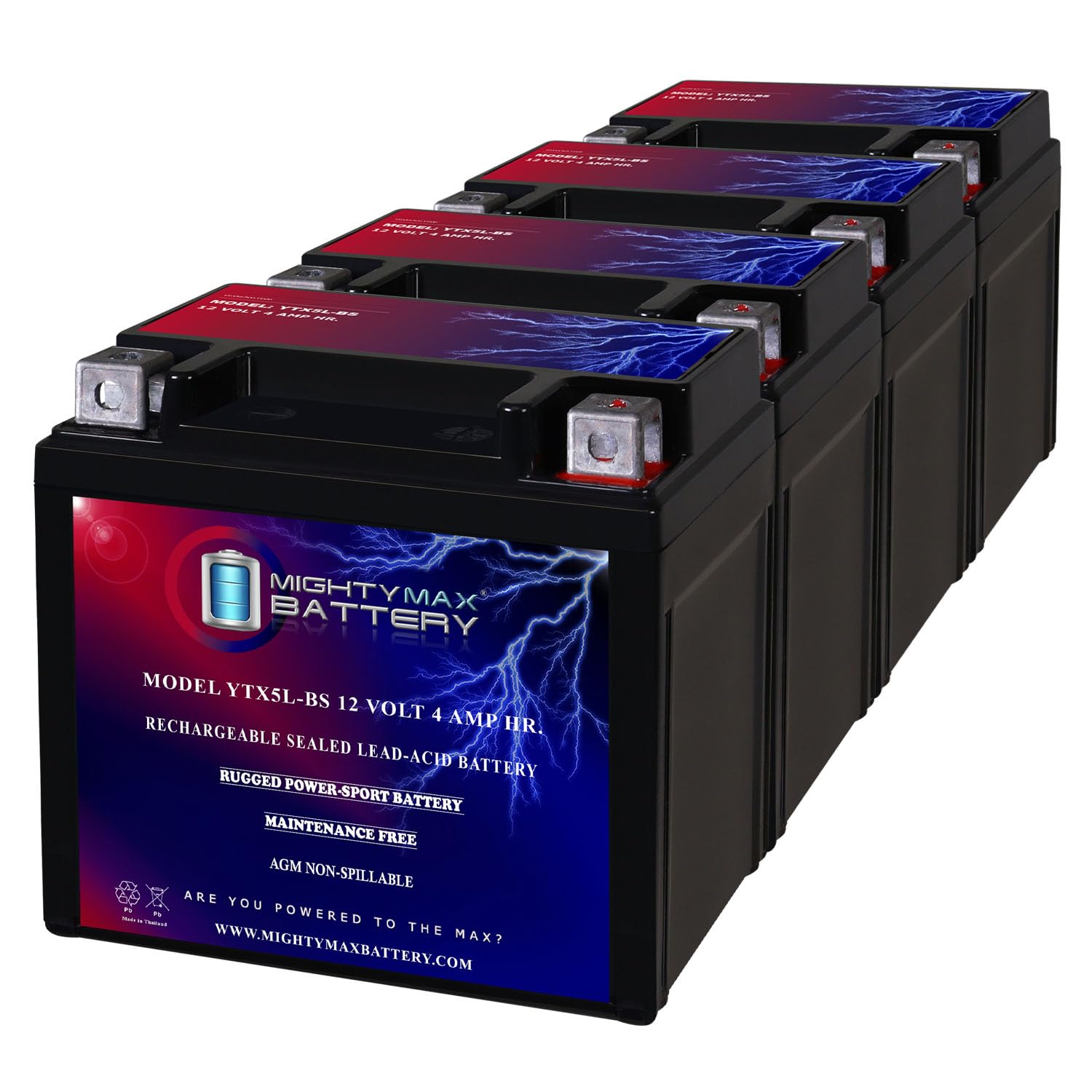 Amazon.com: Mighty Max Battery YTX5L-BS Replaces Kawasaki KFX90
