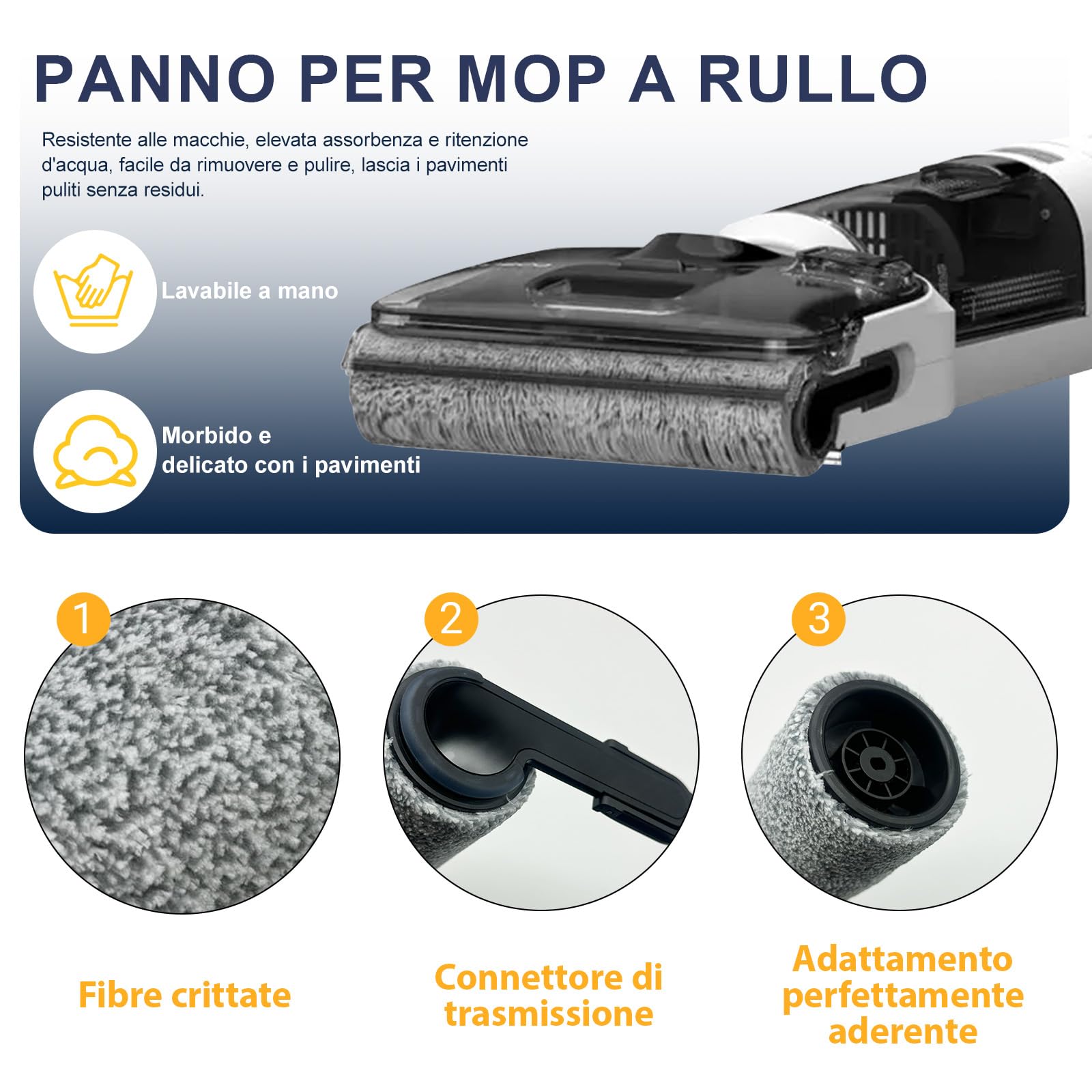 3 Spazzola testa e 3 Filtri Accessori per Tineco Floor One Stretch S6/ S6 Stretch lite/Switch S6 Stretch/Switch S7 Stretch/ S7 Stretch Steam/ i6 Stretch/ i5 Stretch/ S9 Artist Nass Aspirapolvere