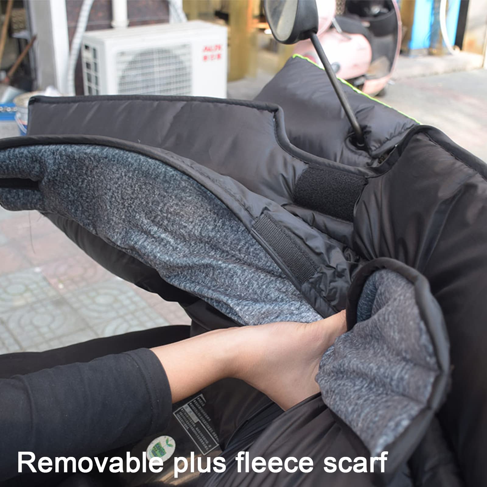 Couette pour Pare-Brise d'hiver pour Moto, Couette pour Manteau Chaud pour Voiture à Batterie, Protection Contre Le Vent et la Pluie pour vélo électrique