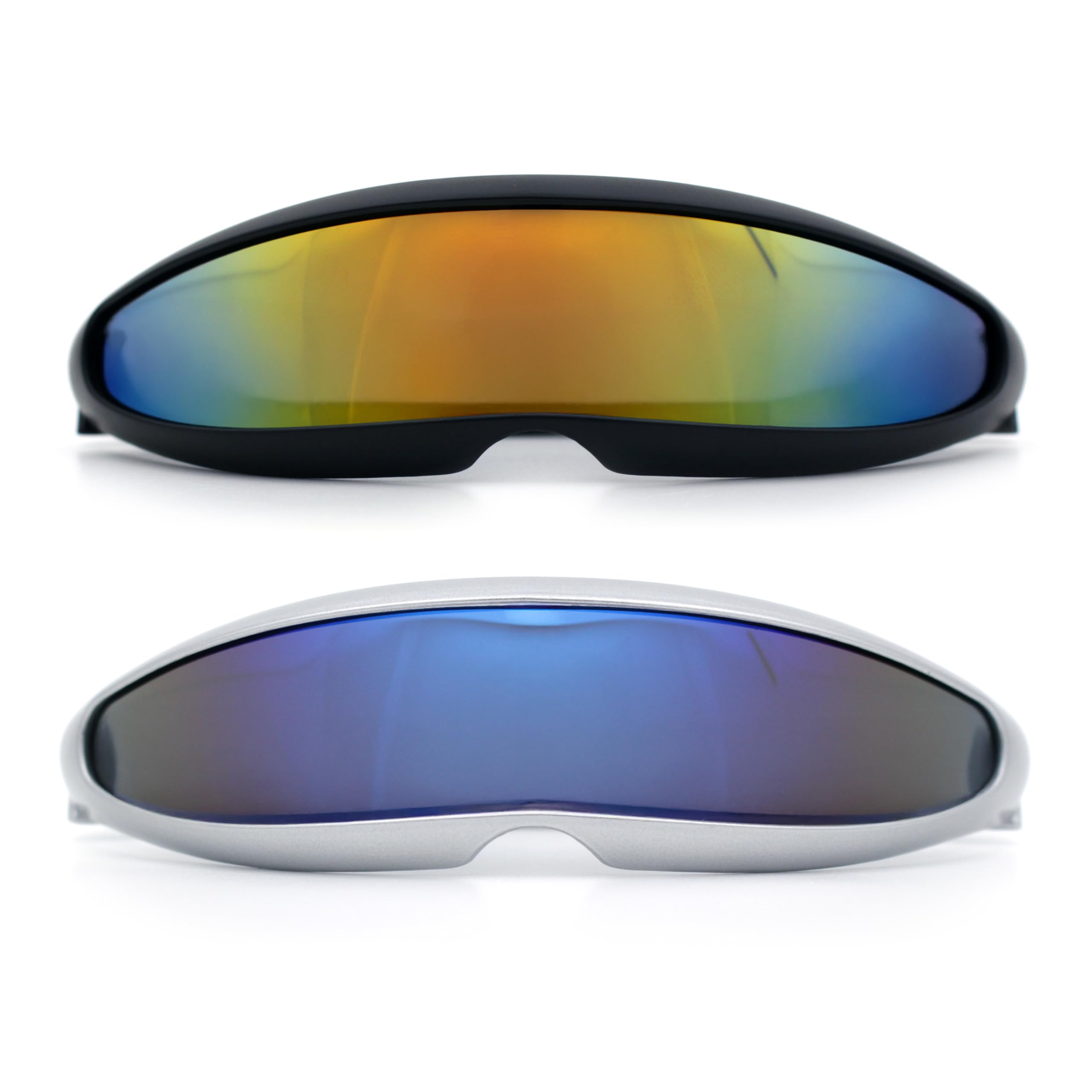 SA106 Mirror Lens Monolens Cyclops Robotic Futuristic Sunglasses