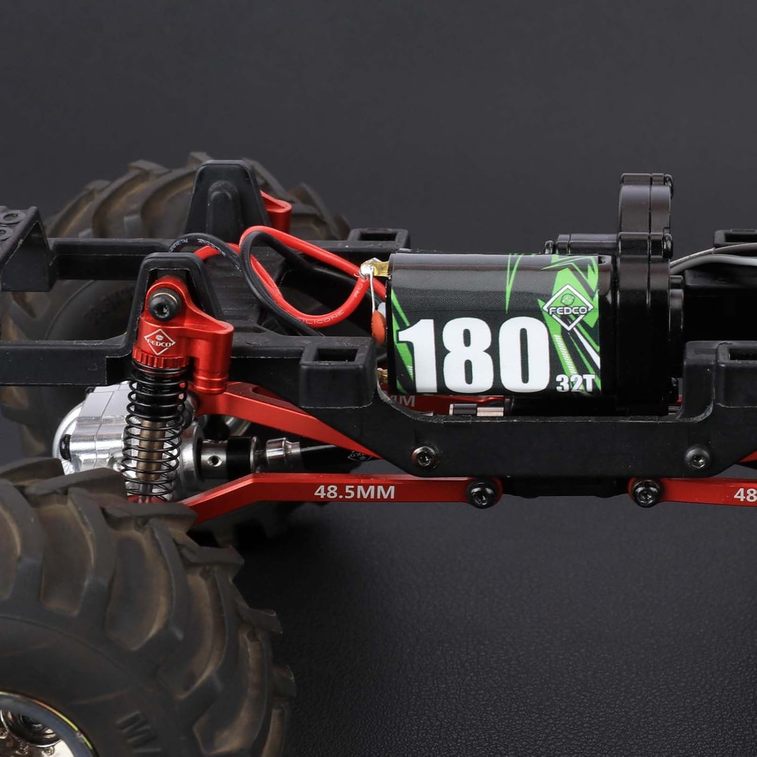 FCX24 Motor Upgrades 32T 180 Motor 2 Speed Transmission Gearbox with Steel Gear for FMS FCX24 Upgrades Smasher Power Wagon 1/24 RC Crawler