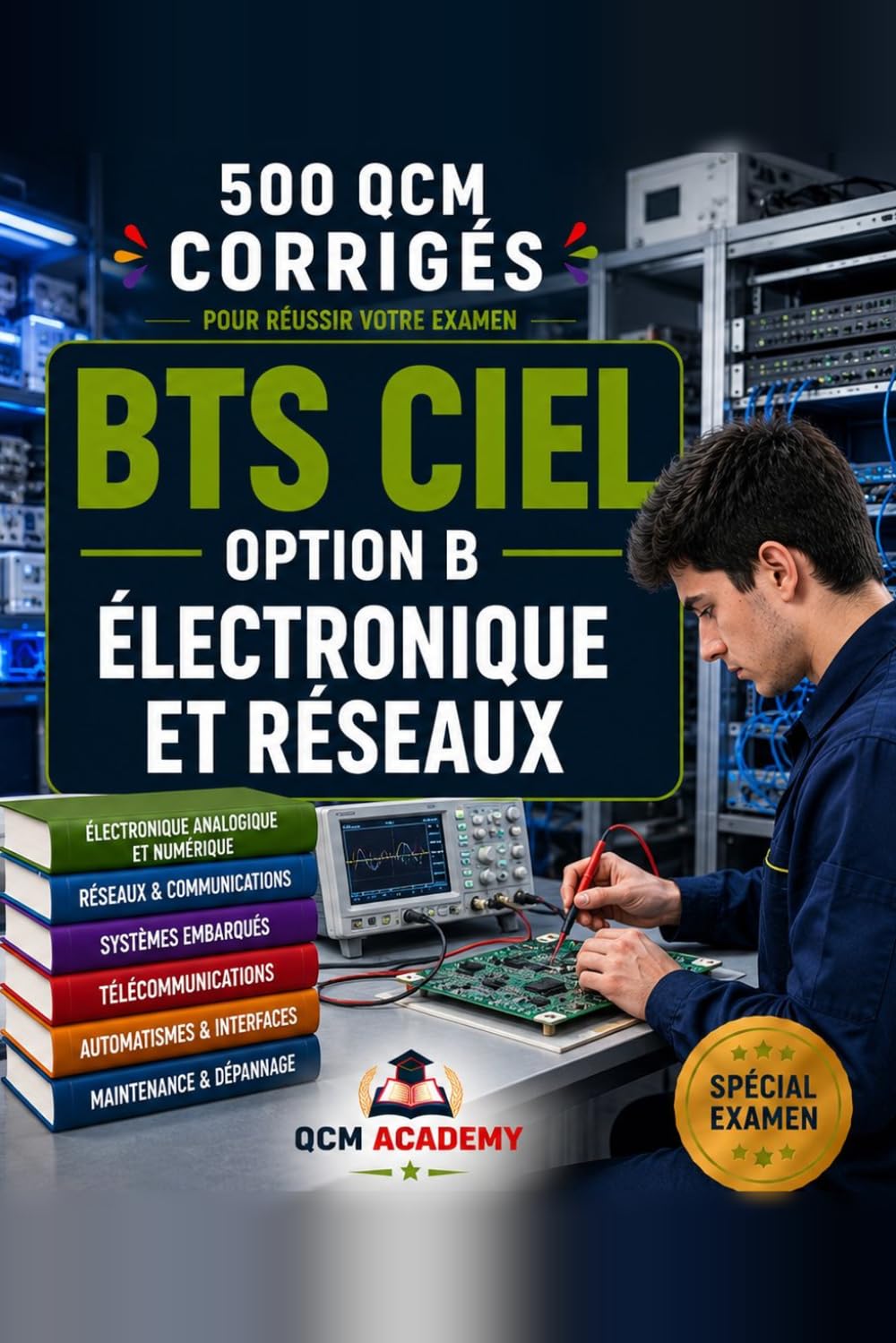 BTS CIEL Option B: 500 QCM Corrigés | Option Électronique et Réseaux | Cahier d'entraînement pour réussir l'examen en autonomie | Analogique, ... systèmes embarqués | Annales et révision