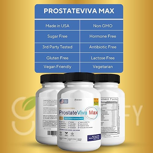 Miniatura 5 de ProstateViva Max - Suplementos de próstata para hombres, suplementos de salud, máxima fuerza, totalmente naturales para apoyar la función normal y