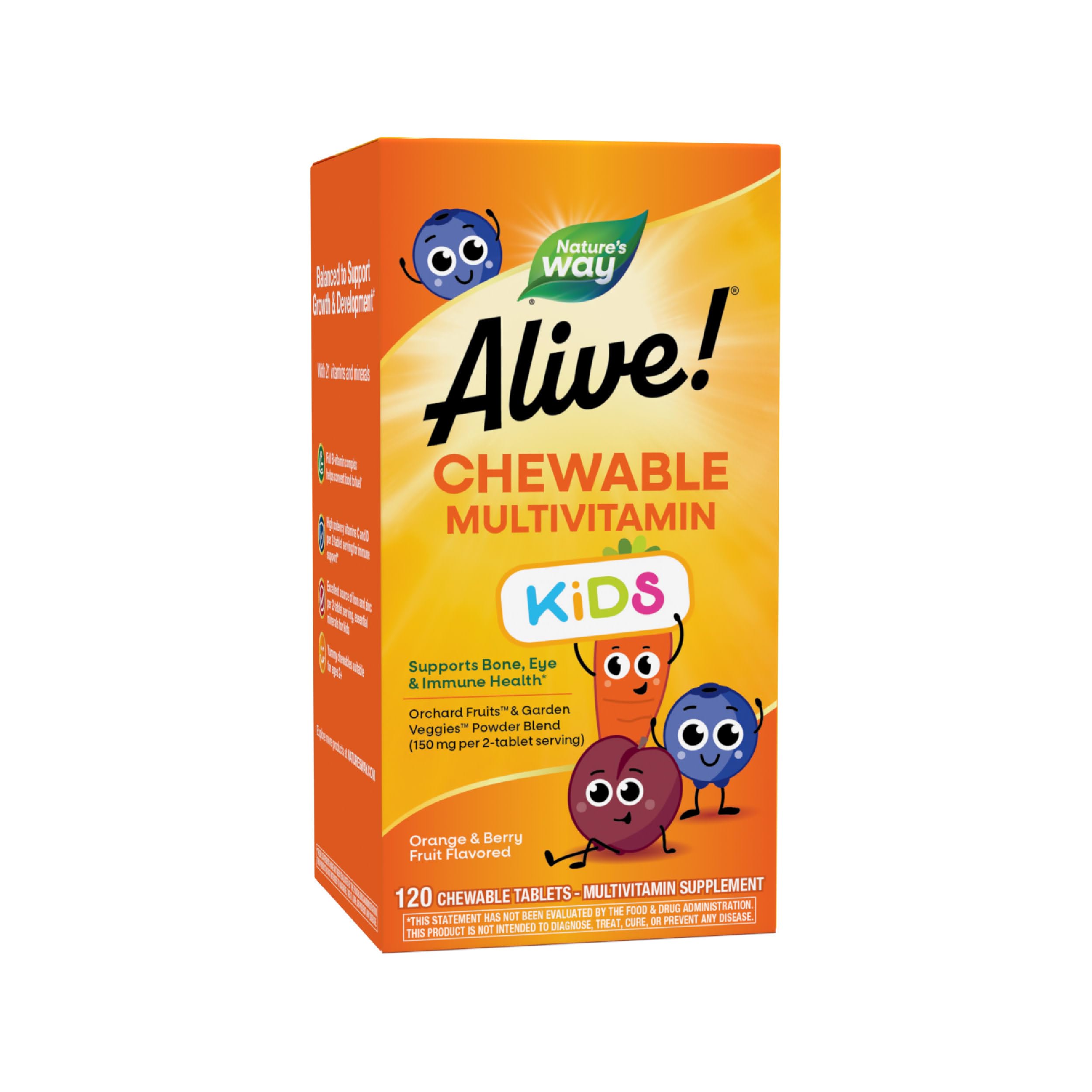 Alive! Children's Multi-Vitamin Chewable - 120 Chewable Tablets by Nature's Way