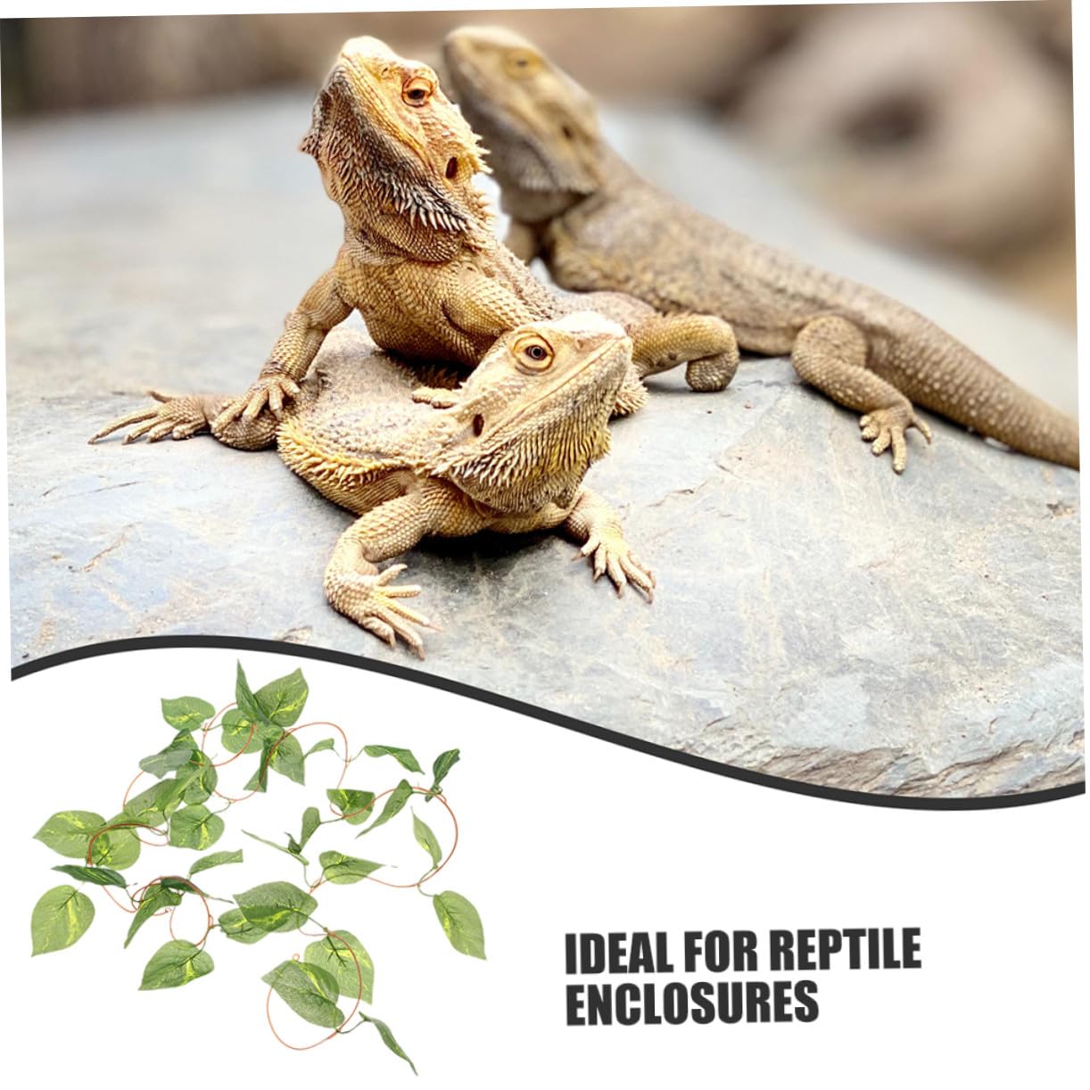 Toyvian 6piezas Decoración de Plantas para Reptiles para Terrarios Enredaderas Artificiales de Plástico para Decorar Terrarios de Serpientes Plantas Colgantes para Cajas de Reptiles