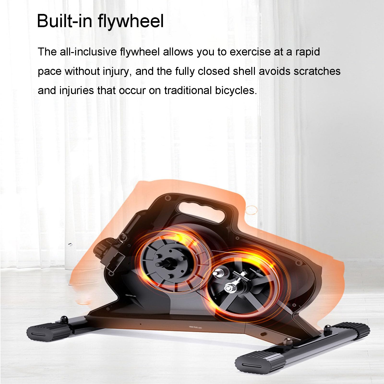 Máquina de paso con ocho ajustes de velocidad, pantalla HD multifunción, volante silencioso y estructura estable, compañero de fitness ideal para entrenamientos familiares