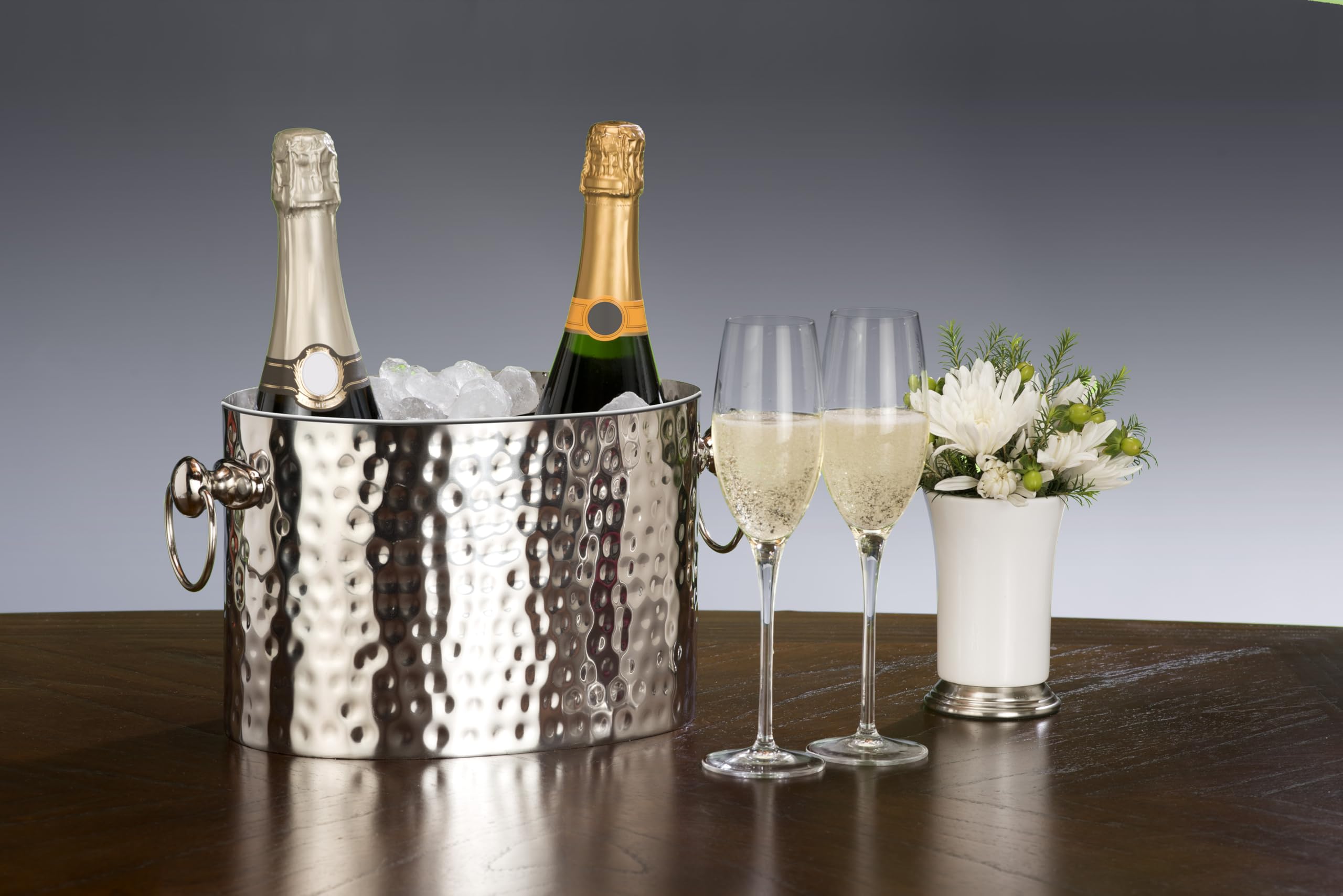 2-Bottle Wine Chiller Ice Bucket | Keeps Bottles Cold Without Touching Ice | Handcrafted Artisan Design | Patented Technology | Stainless Steel — Amazon image 5
