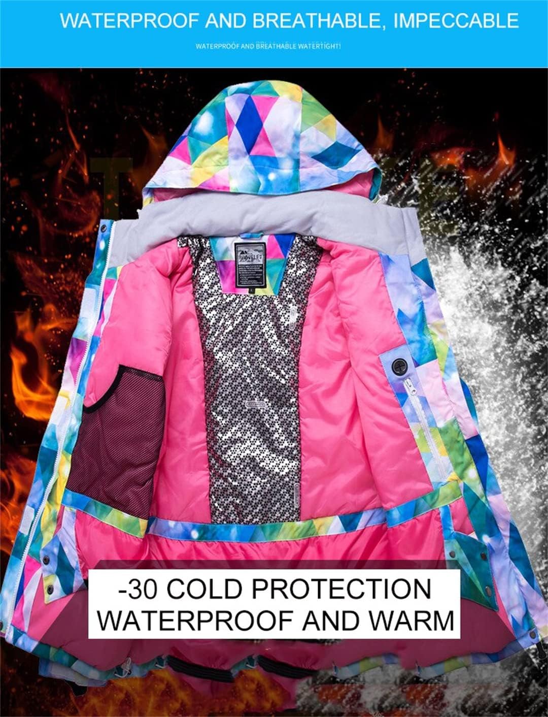 Women Ski Suit Snow Jacket And Pants Windproof Waterproof Colorful Clothes Snowboard Sets