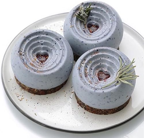 Miniatura 5 de Moldes de silicona para tartas en forma de corazón, molde para hornear mousse de vórtice para postre, pastelería, pudín, helado, chocolate