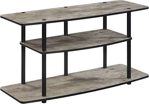 Miniatura 7 de Soporte de TV amplio de 3 niveles Producto Designs2Go de Convenience Concepts Blanco