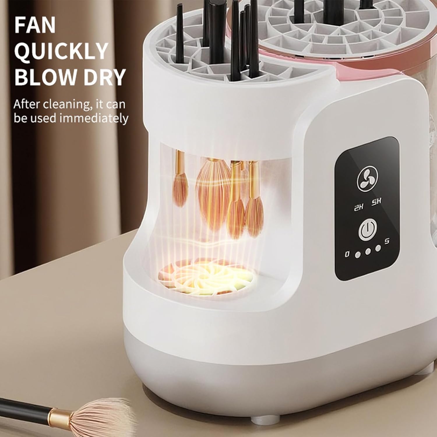 Makeup Brush Cleaner | Automatic Quick-Drying Washer Tool - Electric Brush Cleaner Makeup - for Artists Enthusiast Family Women Beauty Home Eyeshadow Powder